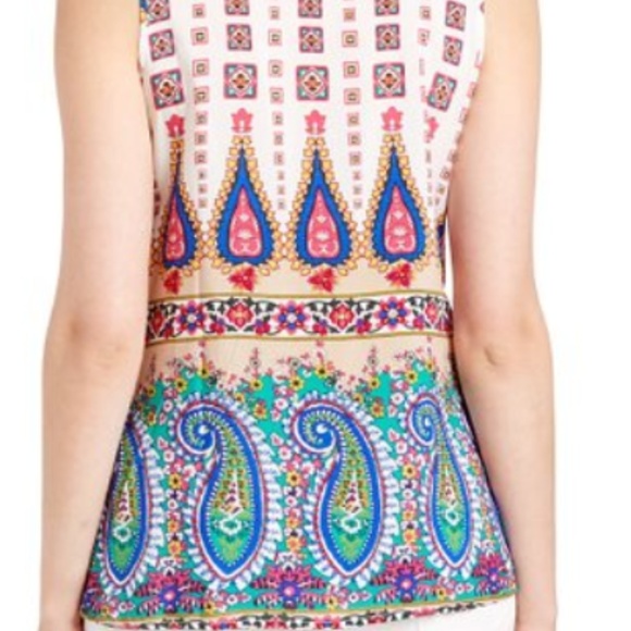 Boho Sleeveless Embroidered and Embellished Top XL - Picture 6 of 6